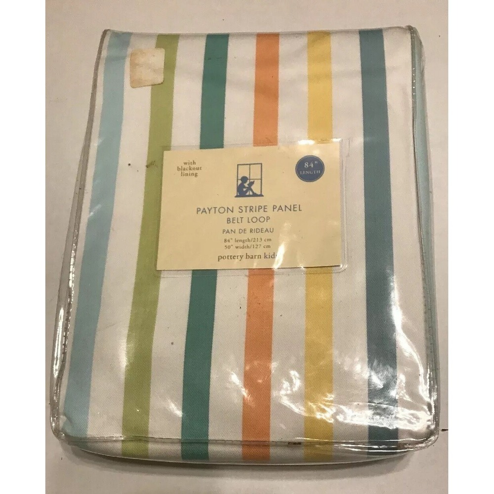 Pottery Barn Payton Stripe Panel belt loop one new different color stripe